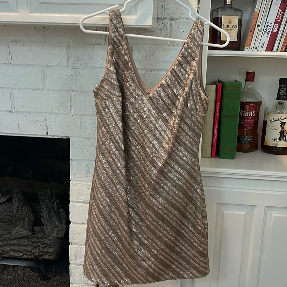Banana Republic Gold and Silver Mini Dress